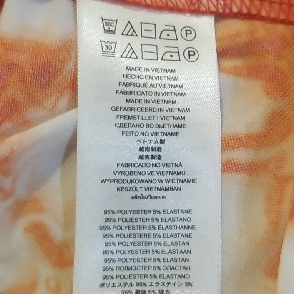 Michael kors white and orange print dress small